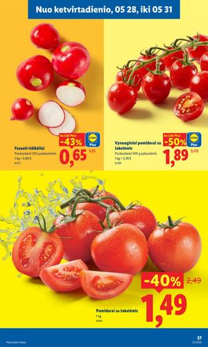 LIDL maisto akcijų leidinys nuo gegužės 25 d.