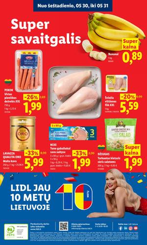 LIDL maisto akcijų leidinys nuo gegužės 25 d.