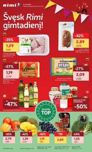 RIMI akcijų leidinys Nr. 43 nuo spalio 20 d.