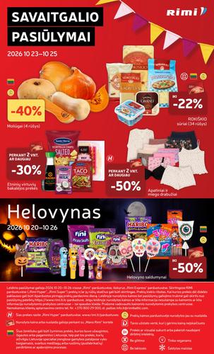 RIMI akcijų leidinys Nr. 43 nuo spalio 20 d.