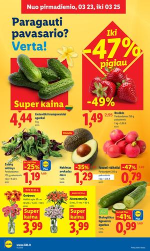 LIDL maisto akcijų leidinys nuo kovo 23 d.