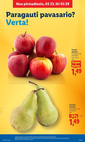 LIDL maisto akcijų leidinys nuo kovo 23 d.