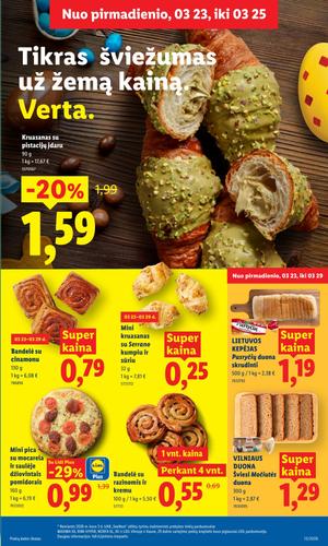 LIDL maisto akcijų leidinys nuo kovo 23 d.
