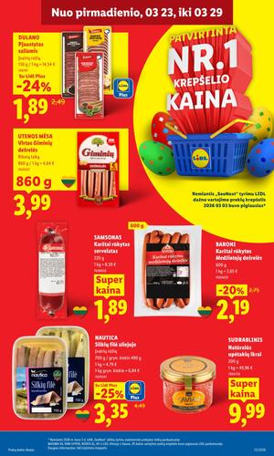 LIDL maisto akcijų leidinys nuo kovo 23 d.