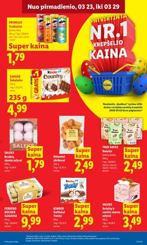 LIDL maisto akcijų leidinys nuo kovo 23 d.