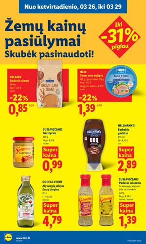 LIDL maisto akcijų leidinys nuo kovo 23 d.
