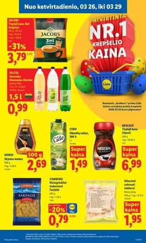 LIDL maisto akcijų leidinys nuo kovo 23 d.