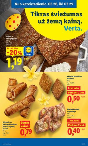 LIDL maisto akcijų leidinys nuo kovo 23 d.