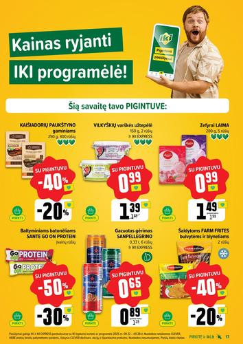 IKI akcijų leidinys "IKI Kaininis leidinys Nr. 39" nuo rugsėjo 22 d.