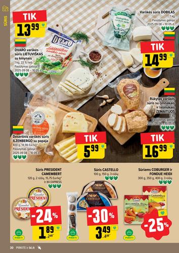 IKI akcijų leidinys "IKI Kaininis leidinys Nr. 39" nuo rugsėjo 22 d.