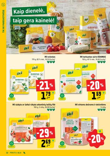 IKI akcijų leidinys "IKI Kaininis leidinys Nr. 39" nuo rugsėjo 22 d.