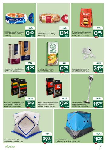 NORFA akcijų leidinys Nr. 1 nuo sausio 8 d.