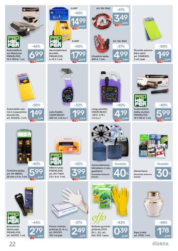 NORFA akcijų leidinys Nr. 1 nuo sausio 8 d.