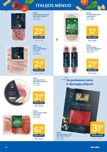 MAXIMA akcijų leidinys "ITALIJOS MĖNUO" nuo rugpjūčio 4 d.