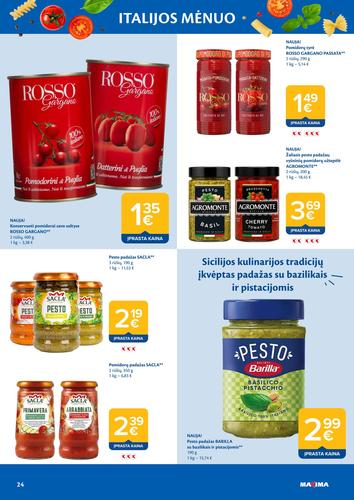 MAXIMA akcijų leidinys "ITALIJOS MĖNUO" nuo rugpjūčio 4 d.
