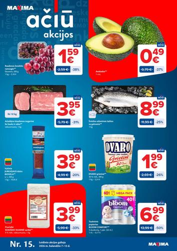 MAXIMA akcijų leidinys "AČIŪ akcijų  Nr. 15" nuo balandžio 7 d.