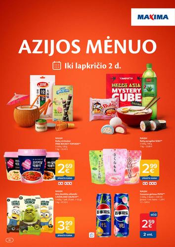 MAXIMA akcijų leidinys "AZIJOS MĖNUO" nuo spalio 6 d.
