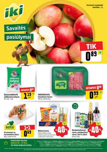 IKI akcijų leidinys "Specialūs pasiūlymai IKI parduotuvės klientams" nuo liepos 20 d.