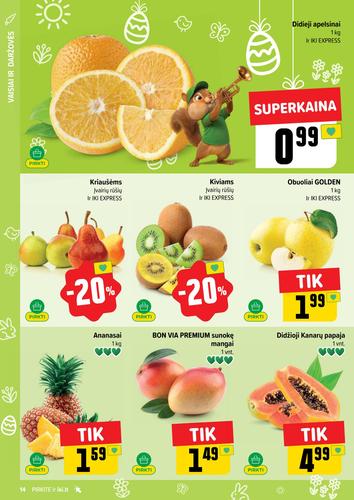 IKI akcijų leidinys "IKI Kainų leidinys Nr. 14" nuo kovo 30 d.