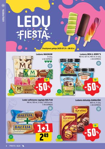 IKI akcijų leidinys "Ledų fiesta" nuo liepos 28 d.