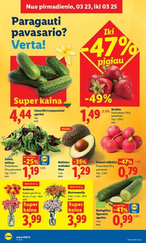 LIDL maisto akcijų leidinys nuo kovo 23 d.
