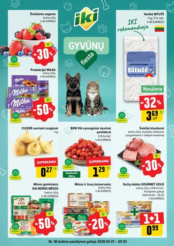 IKI akcijų leidinys Nr. 18 nuo balandžio 27 d.