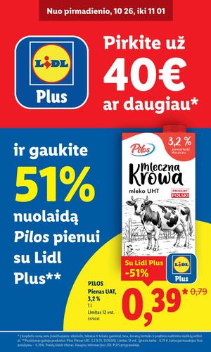 LIDL maisto akcijų leidinys nuo spalio 26 d.
