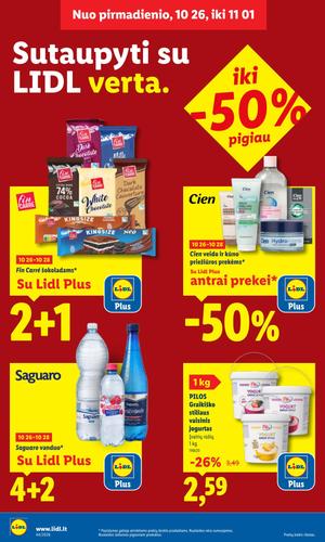 LIDL maisto akcijų leidinys nuo spalio 26 d.