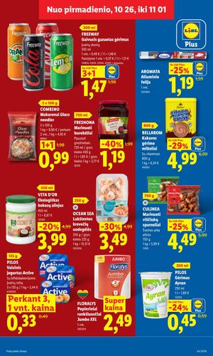 LIDL maisto akcijų leidinys nuo spalio 26 d.
