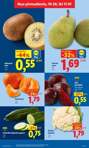 LIDL maisto akcijų leidinys nuo spalio 26 d.