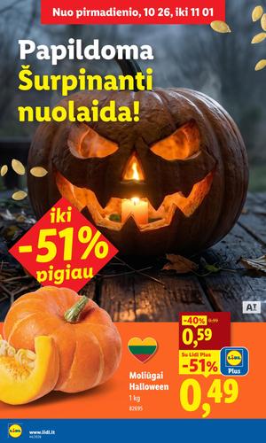 LIDL maisto akcijų leidinys nuo spalio 26 d.