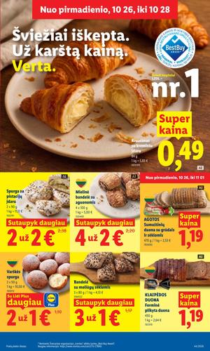 LIDL maisto akcijų leidinys nuo spalio 26 d.