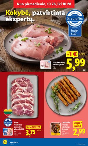 LIDL maisto akcijų leidinys nuo spalio 26 d.