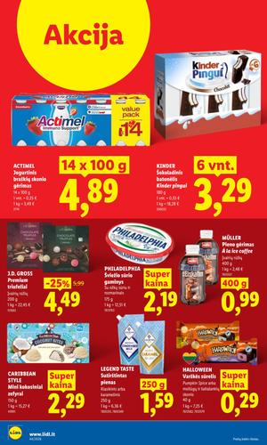 LIDL maisto akcijų leidinys nuo spalio 26 d.