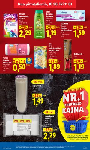 LIDL maisto akcijų leidinys nuo spalio 26 d.