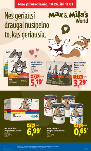 LIDL maisto akcijų leidinys nuo spalio 26 d.