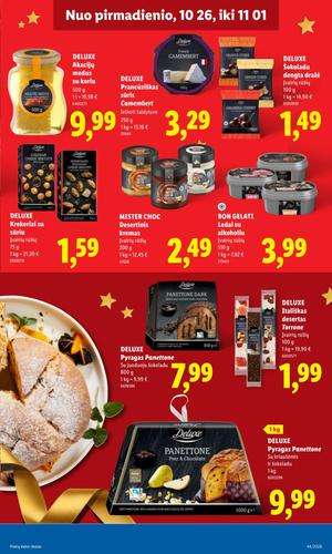 LIDL maisto akcijų leidinys nuo spalio 26 d.