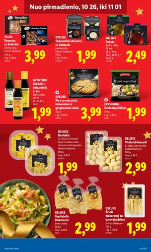 LIDL maisto akcijų leidinys nuo spalio 26 d.