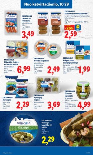 LIDL maisto akcijų leidinys nuo spalio 26 d.