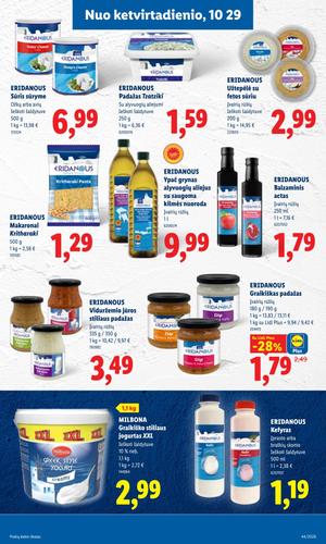 LIDL maisto akcijų leidinys nuo spalio 26 d.