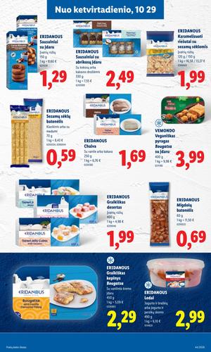LIDL maisto akcijų leidinys nuo spalio 26 d.