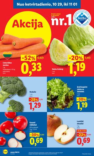 LIDL maisto akcijų leidinys nuo spalio 26 d.