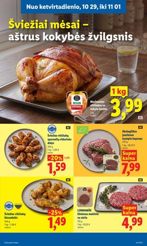 LIDL maisto akcijų leidinys nuo spalio 26 d.
