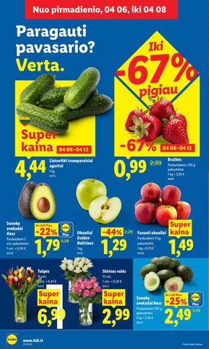 LIDL maisto akcijų leidinys nuo balandžio 6 d.