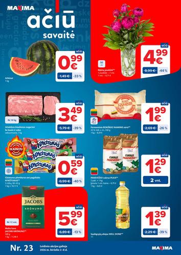 MAXIMA akcijų leidinys "AČIŪ savaitinis  Nr. 23" nuo birželio 2 d.