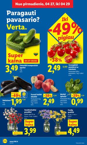 LIDL maisto akcijų leidinys nuo balandžio 27 d.