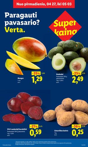 LIDL maisto akcijų leidinys nuo balandžio 27 d.