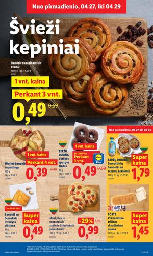LIDL maisto akcijų leidinys nuo balandžio 27 d.