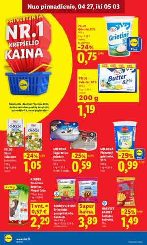 LIDL maisto akcijų leidinys nuo balandžio 27 d.