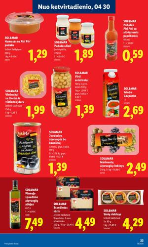 LIDL maisto akcijų leidinys nuo balandžio 27 d.